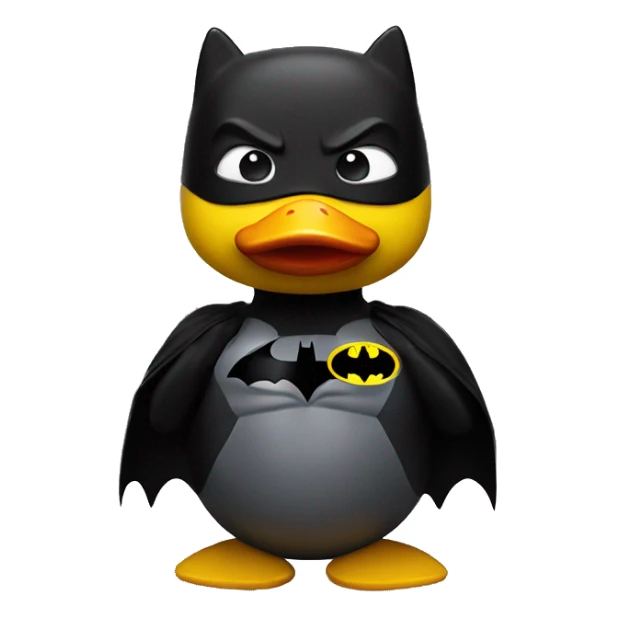 Rubber duck in Batman costume  sticker