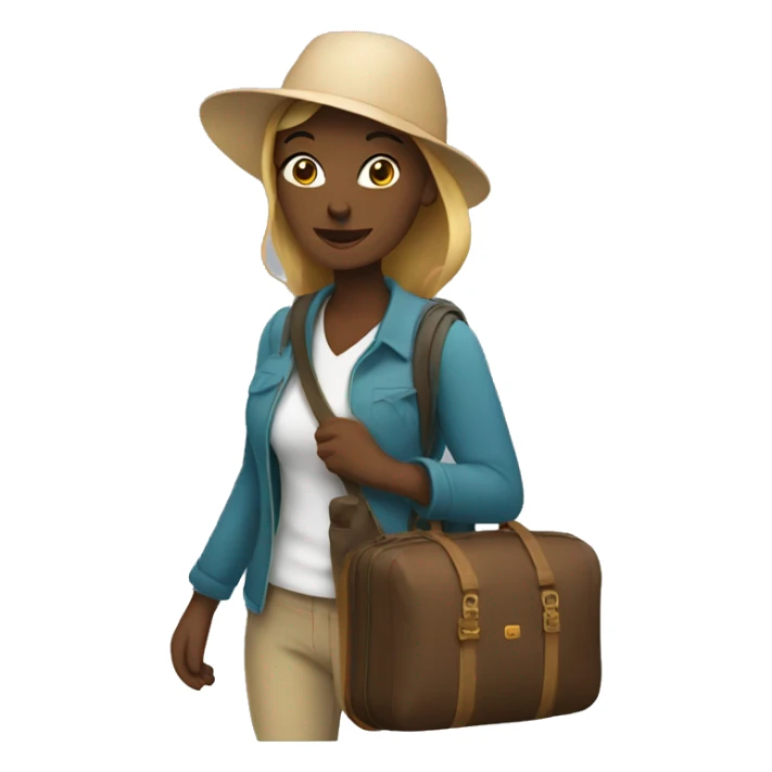 women traveler sticker