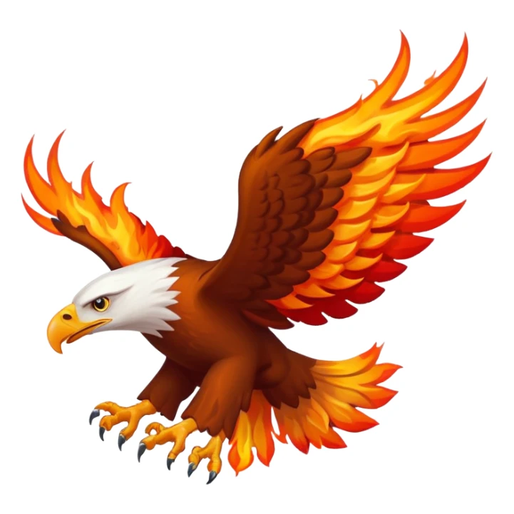Make a egale with the fire on his body and wing sticker