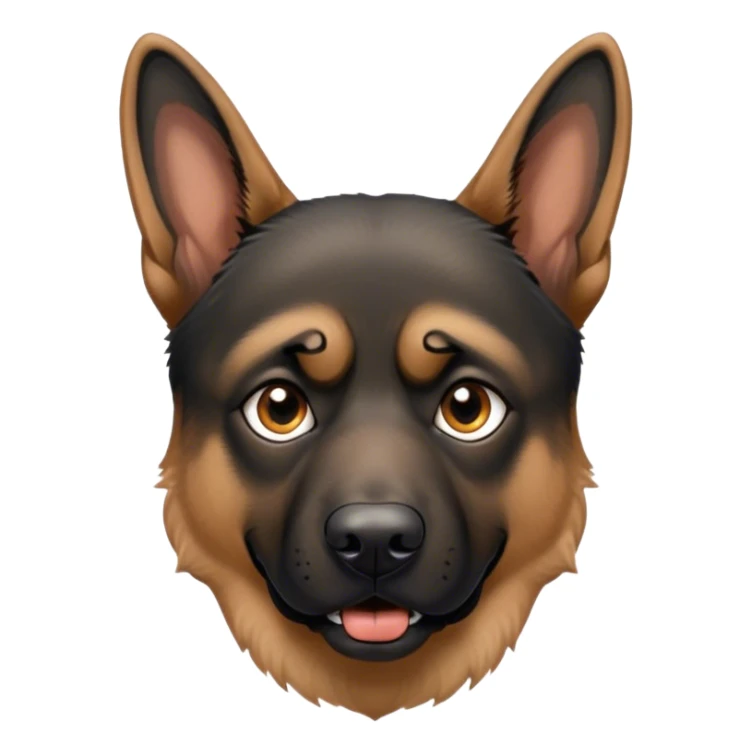 Cinematic Meme-Worthy Grumpy Tan/Black German Shepherd Portrait Emoji, Head held high but eyes filled with dramatic disappointment, smooth tan fur with a bold black saddle, deeply furrowed brow forming an unmistakable scowl, floppy ears slightly angled back in disapproval, piercing brown eyes glaring with pure exasperation, Simplified yet hilariously over-exaggerated features, highly detailed, glowing with an aura of supreme annoyance, high shine, exhausted yet judgmental, stylized with an almost regal pettiness, bright but brooding, soft glowing outline, capturing the essence of a guardian that has seen it all and is thoroughly unimpressed, so meme-worthy it feels like it could instantly become the next viral sensation of grumpiness! sticker