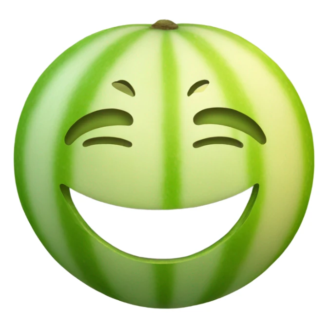 Melon fruit smiling with a heart in his hands sticker