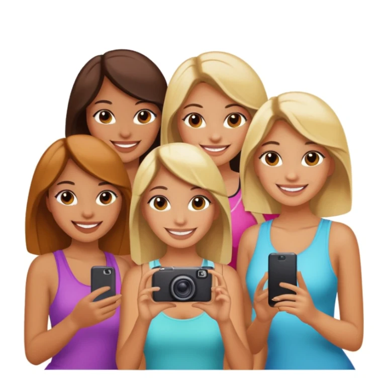 girls taking photo in club background sticker
