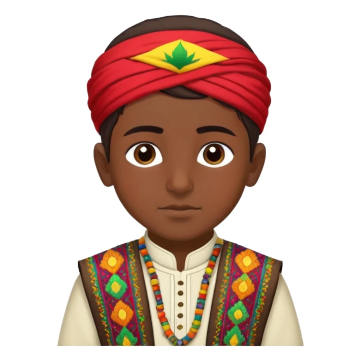 Kurdish boy in traditional clothes sticker