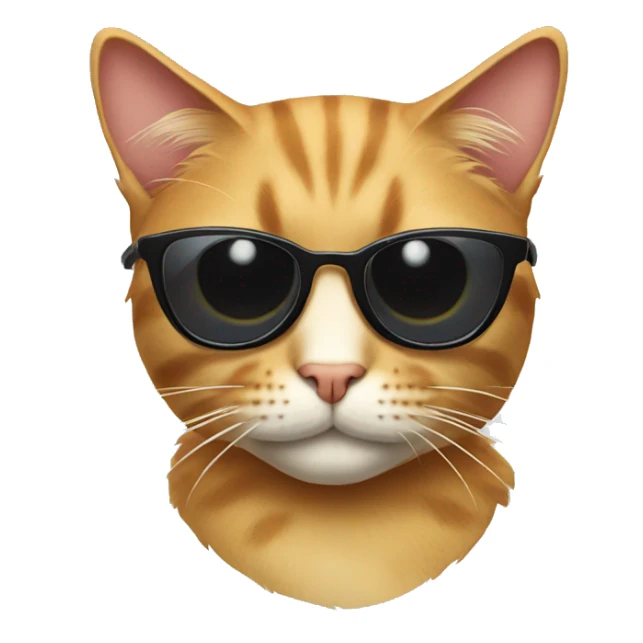 Cat with sunglasses sticker