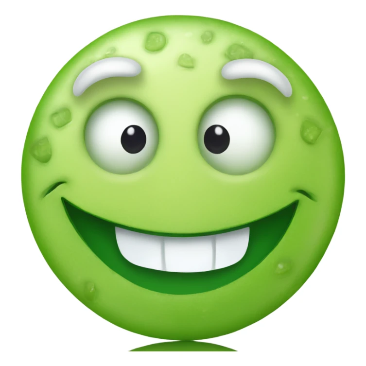 A smilie with cucumber eyes sticker