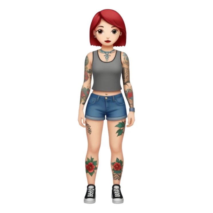 TATTOOED GIRL FULL BODY sticker