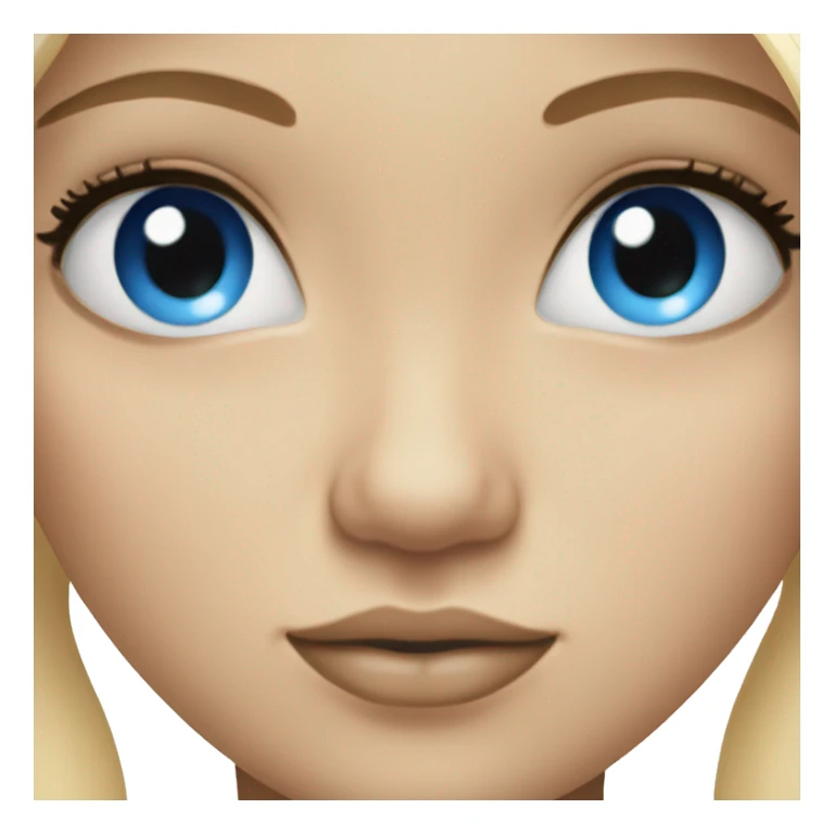 blonde blue eyed girl with long eyelashes sticker