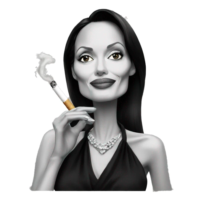 Angelina Jolie smoking a cigarette  sticker