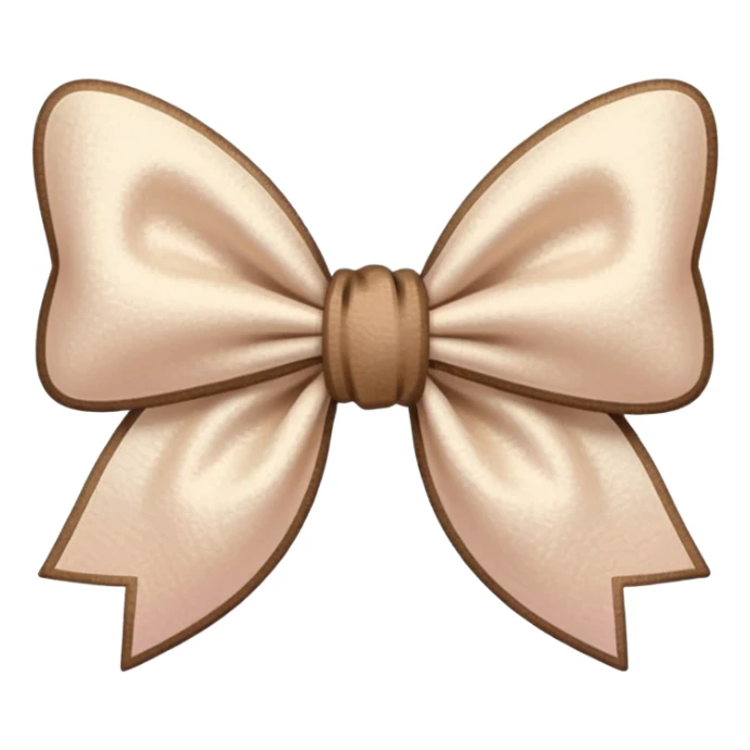 artsy bow delicate pastel brown colour sticker