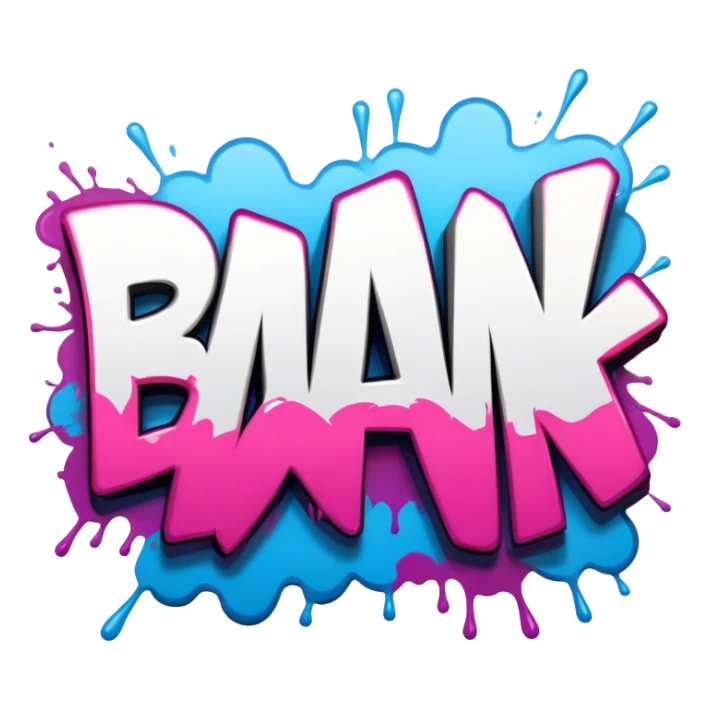 Graffiti the word BAN sticker