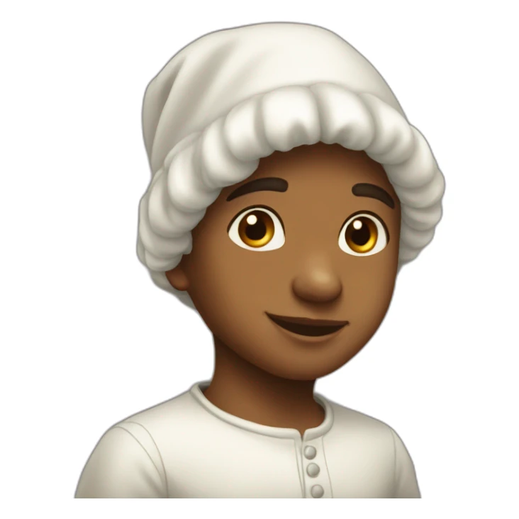 Tismey boy yet a satin bonnet sticker