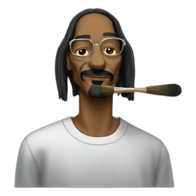 snoop dogg with a paintbrush sticker