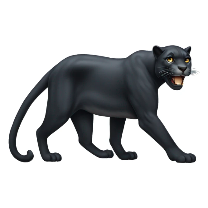 panther animal, full body, threating. sticker