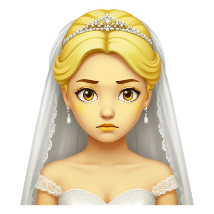 "- Nữ
- 20 tuổi
- Da vàng
- Trang phục cô dâu 
- Mặt nghiêm túc
" sticker