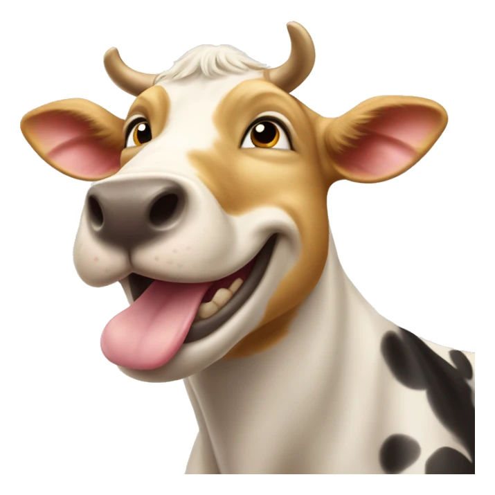 Thumbs up, excited friendly cow or golden etriver pup sticker