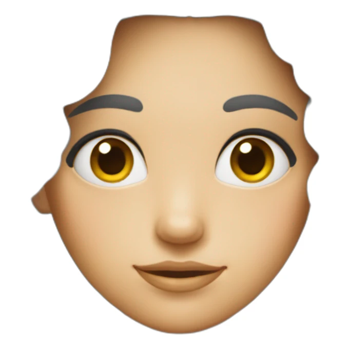girl with gray eyes and funny hair sticker