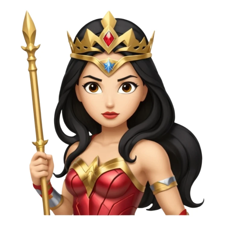 Wonder Woman holding baton sticker