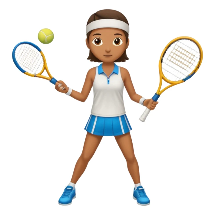High resolution full body of a tennis player with just a one racket  sticker