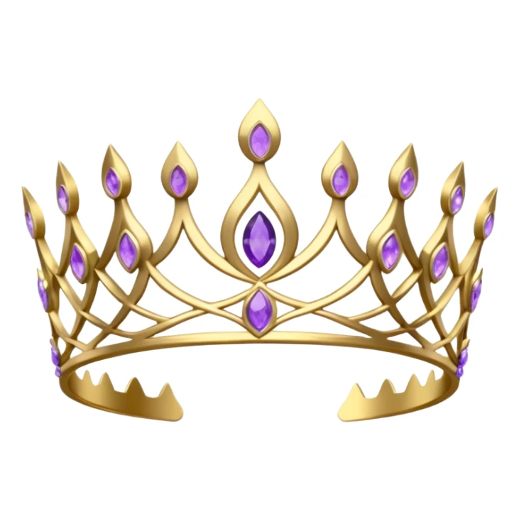 Elvish Tiara-crown with lilac flowers and amethyst crystals adorning it  sticker