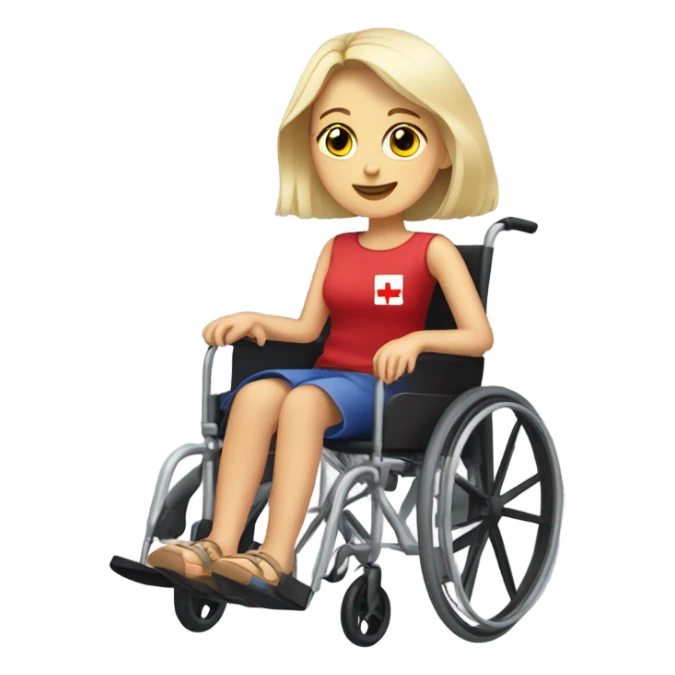 Poland Girl in a wheelchair  sticker