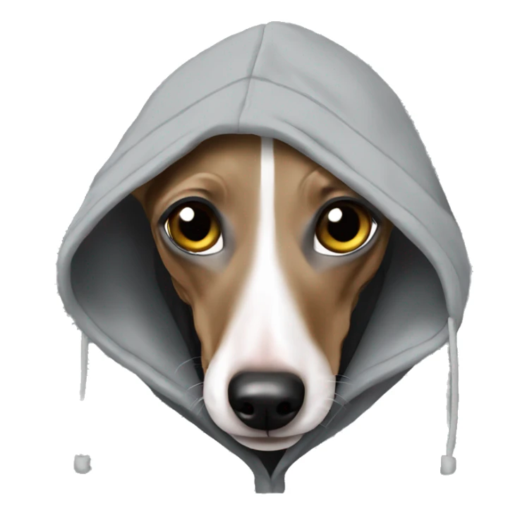 Italian greyhound with hoodie sticker
