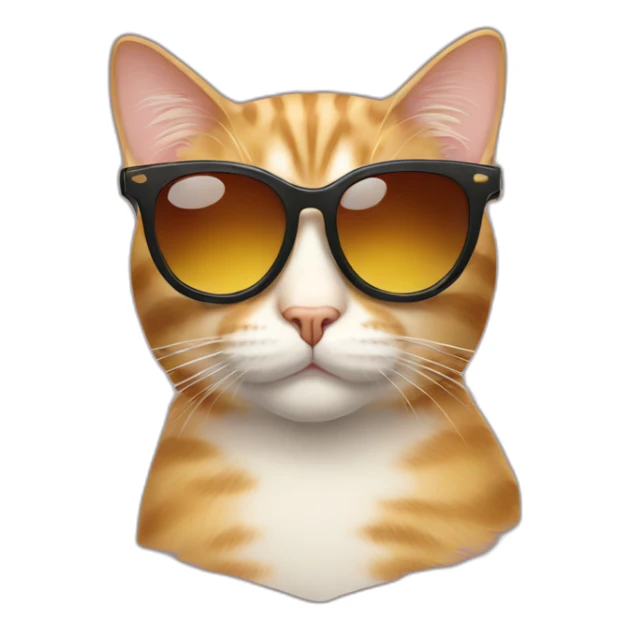 Cat with sunglasses sticker