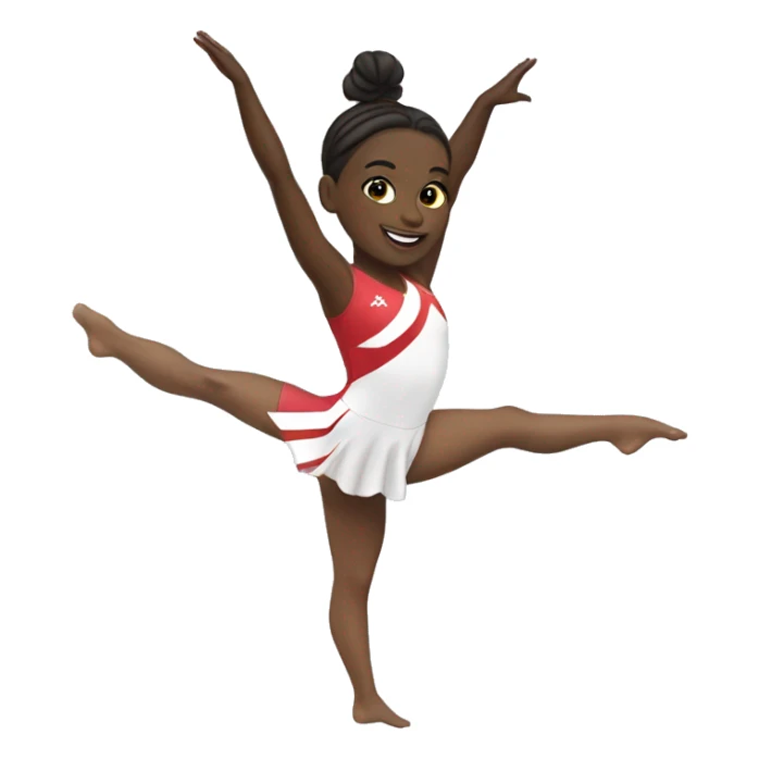 summer olympics girl cartwheel gymnastics sticker