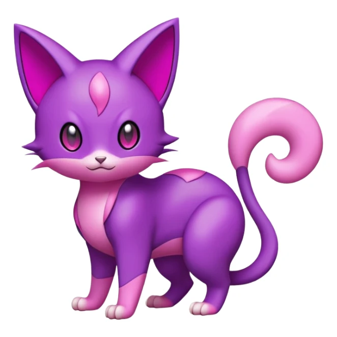 Liepard-Skitty-Delcatty-Pokémon-Fakémon-hybrid-creature (full body) sticker