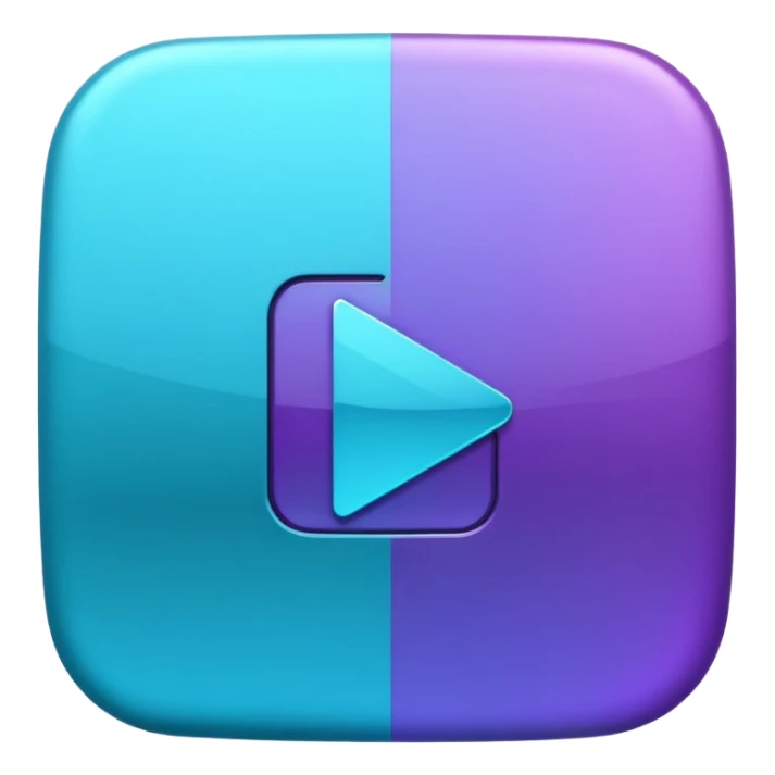 Purple and Cian Symbol youtube app sticker