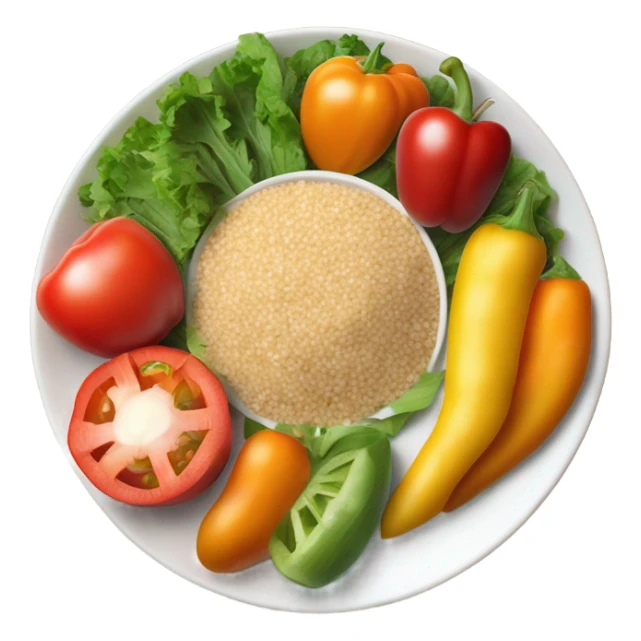 plate with healthy food sticker