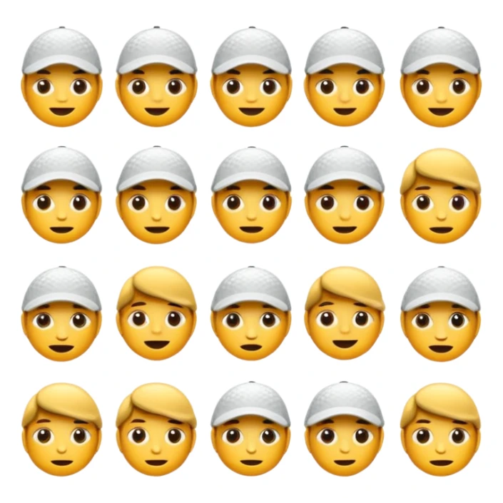 “Create a set of simple, cute, flat-style emojis themed around golf.  Designed in classic emoji style, consistent and expressive.” sticker