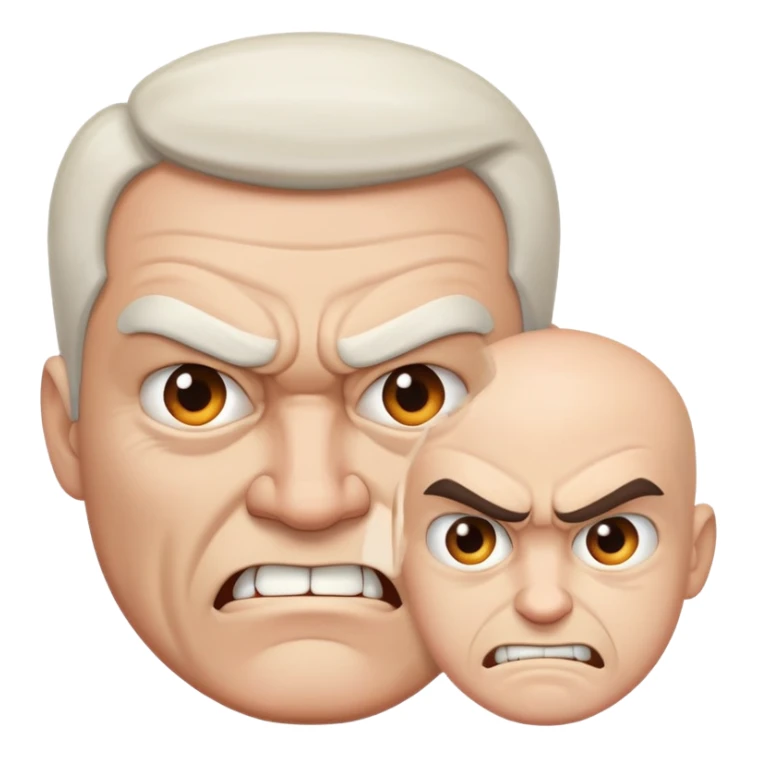 Angry Man staring at another man who is smiling  sticker