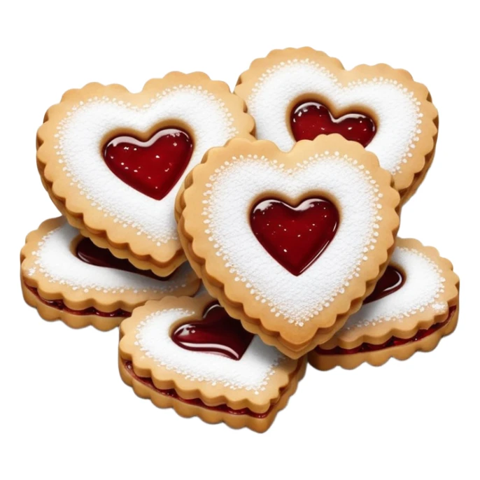 Heart shaped linzer cookies sticker