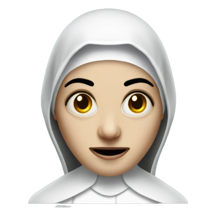 Evil nun from the horror movie The Nun. Face only. sticker