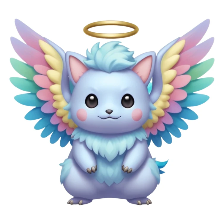 Pastel winged divine ethereal cute adorable fluffy colorful Pokémon sticker