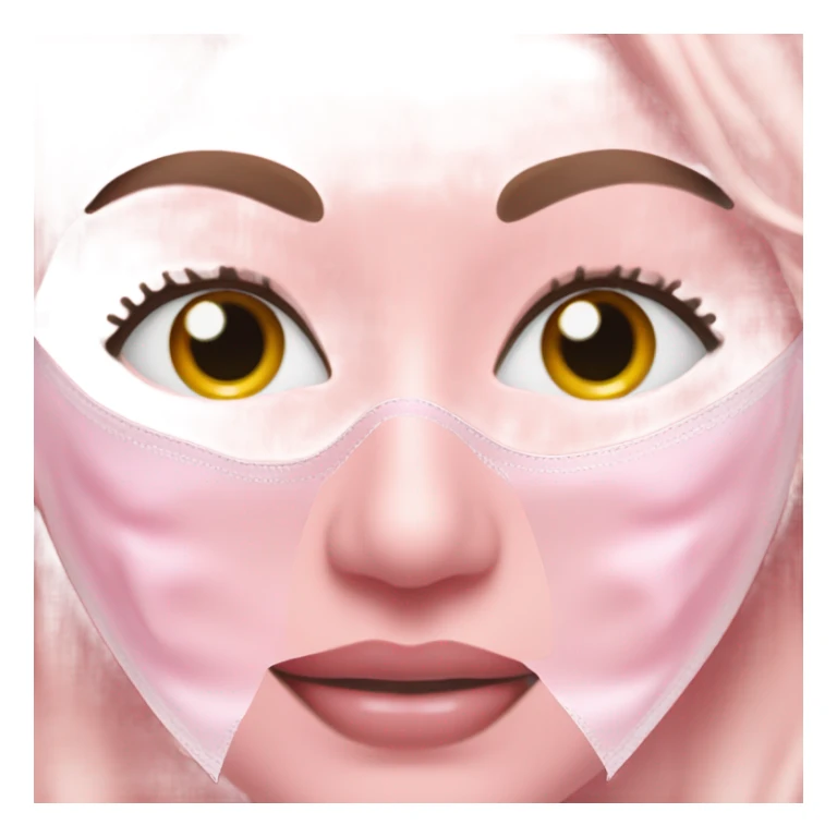 Moisturizing hydrogel face mask pink with slits for eyes, lips and nose  sticker