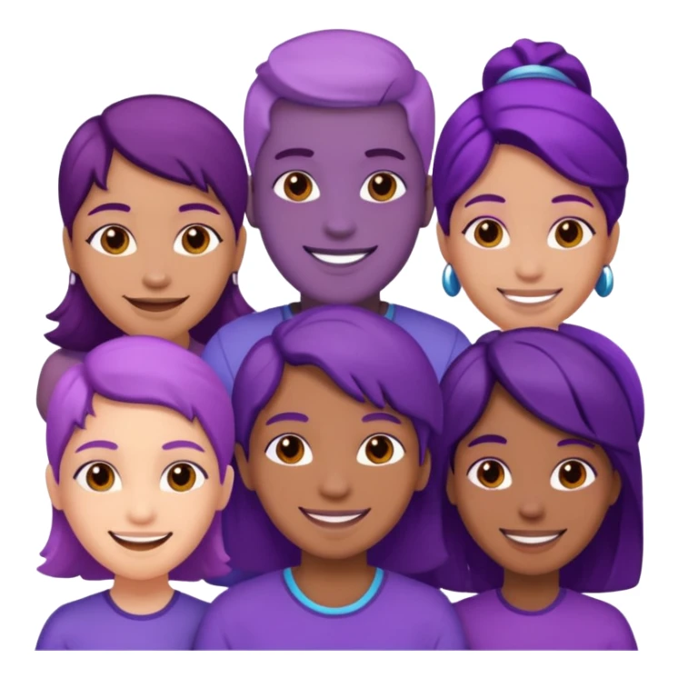 purple people group connect faces sticker