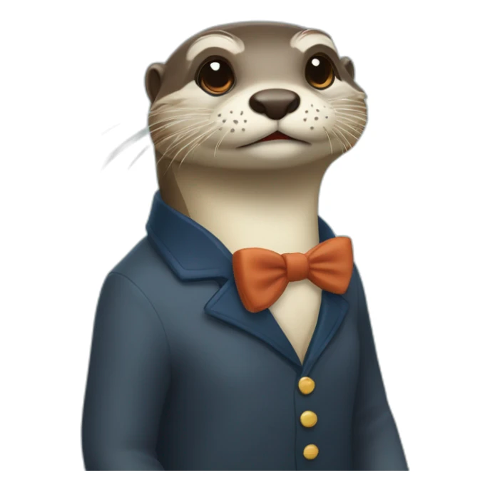 Loutre qui fait un doigt d'honneur sticker