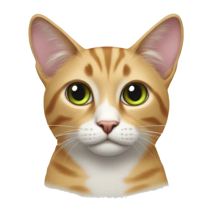 stoned cat after surgery, long ears, eyes barely open sticker