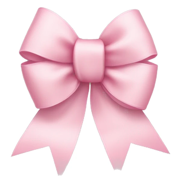 light pink ribbon bow sticker