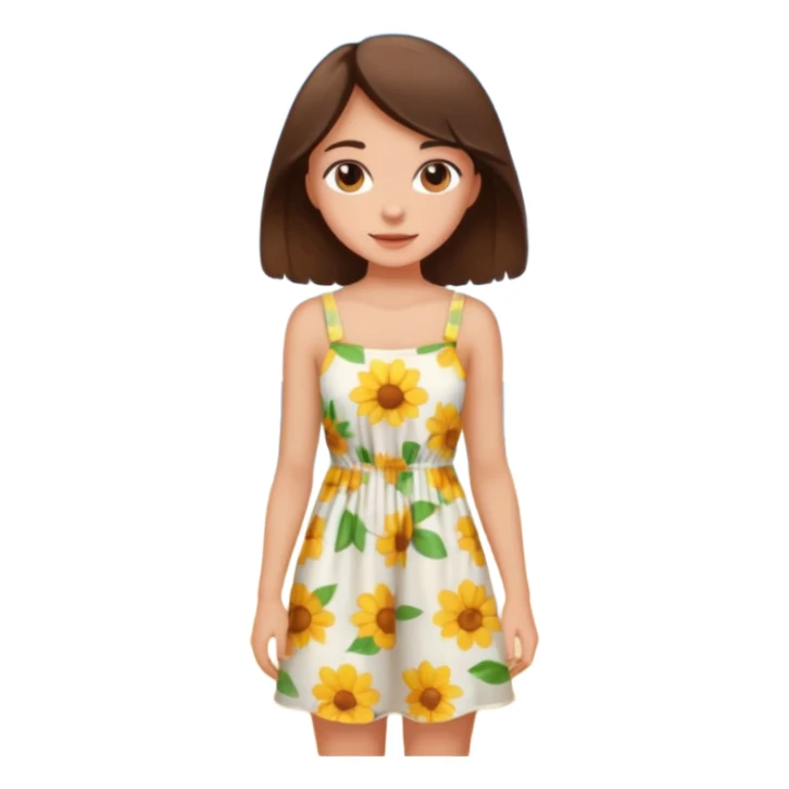 summer vibes girl brun hair sticker