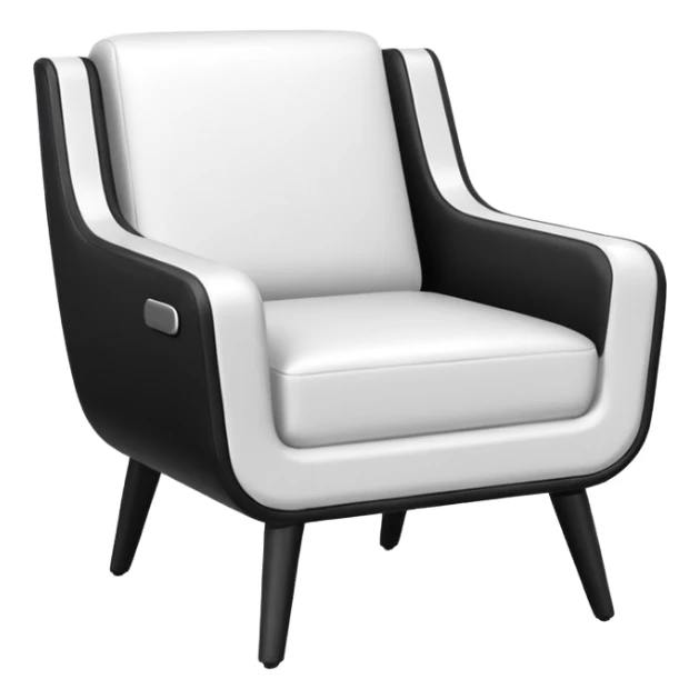 modern white chair sticker