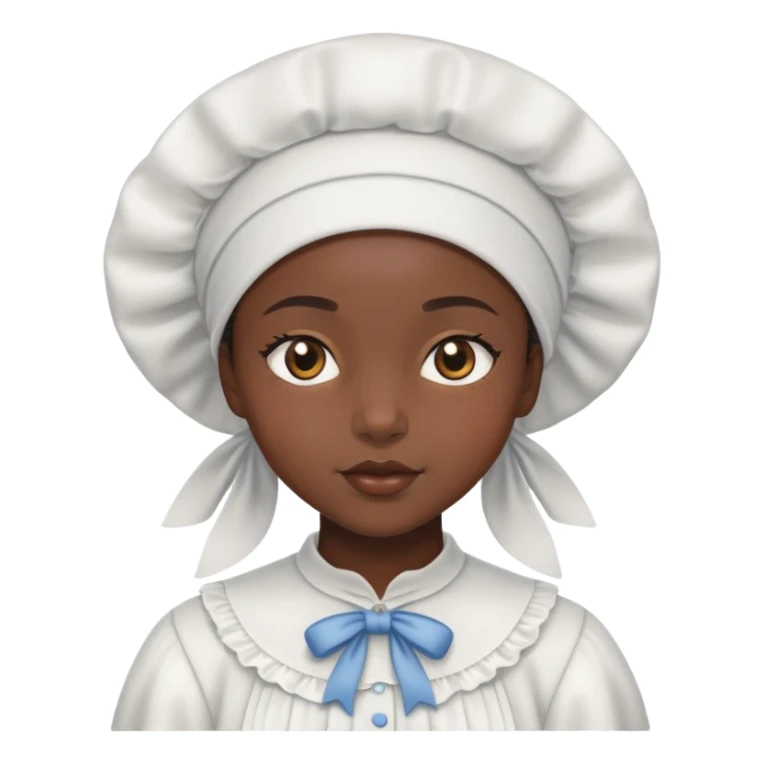 black girl with bonnet on sticker