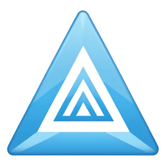 Triangle with a AA in the center sticker