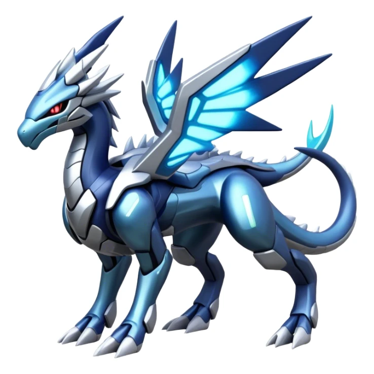 Cyborg-Kyurem-suicune-dialga-hybrid, full body sticker