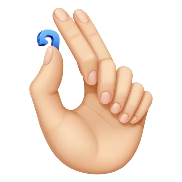 the letter S made with fingers sticker