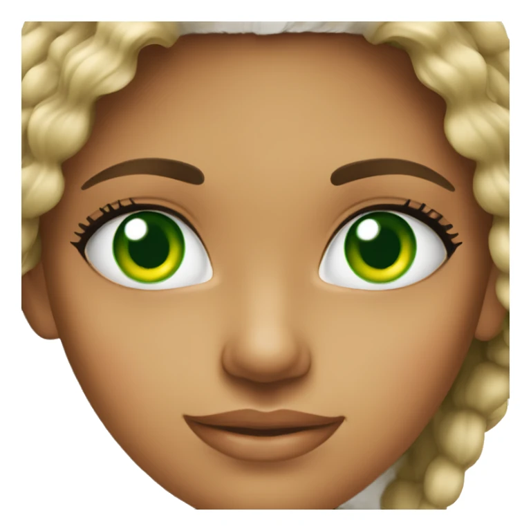 Mixed Young Beautiful Girl With Green Eyes On Holiday sticker