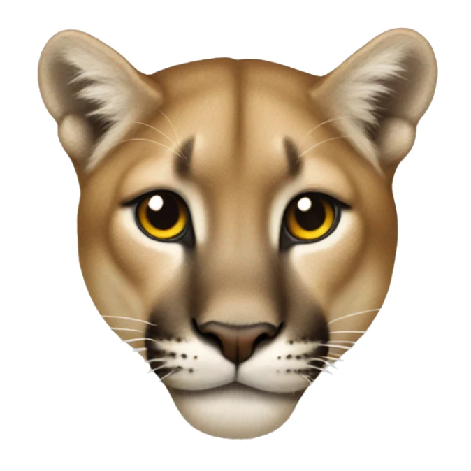 a mountain lion in the style of twitter emojis sticker