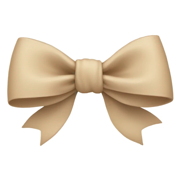 a beige minimalist bow sticker
