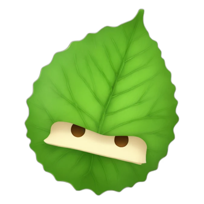 Feuille qui mange un pogo sticker